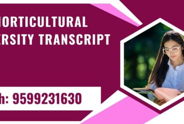 Ysr Horticultural University Transcript, Moi, Degree Certificate, Duplicate Marksheet, lor-9599231630