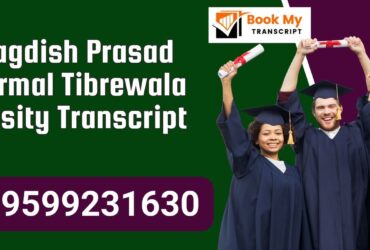 Shri Jagdish Prasad Jhabarmal Tibrewala University Transcript, Moi, Degree Certificate, 9599231630