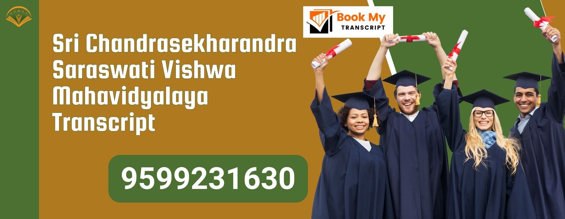 Sri Chandrasekharandra Saraswati Vishwa Mahavidyalaya Transcript, Moi, Degree Certificate, 9599231630