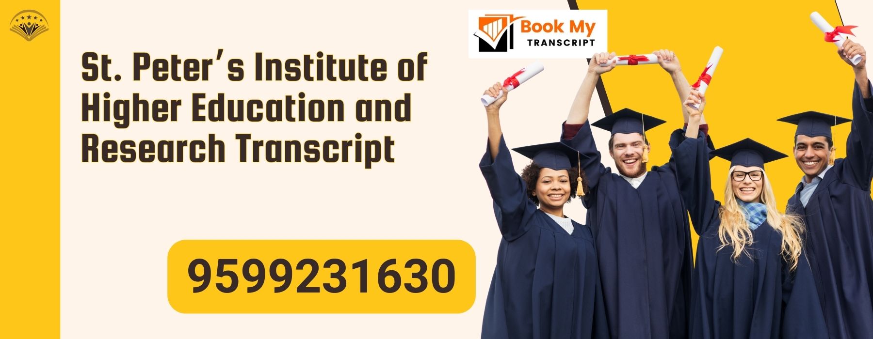 St. Peter’s Institute of Higher Education and Research Transcript, Moi, Degree Certificate, 9599231630