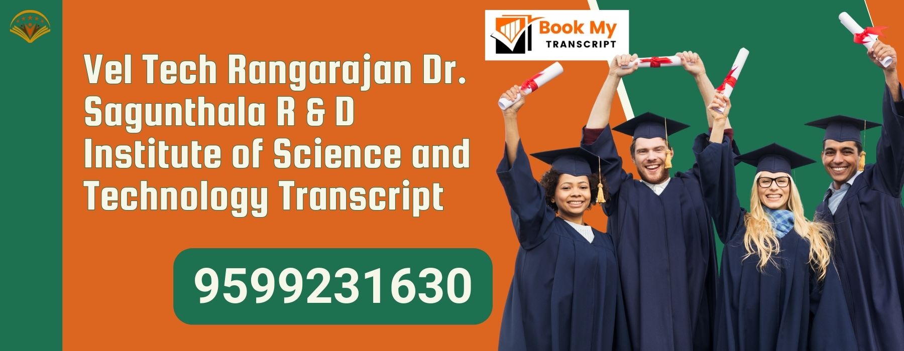 Vel Tech Rangarajan Dr. Sagunthala R & D Institute of Science and Technology Transcript, Moi, Degree Certificate, 9599231630